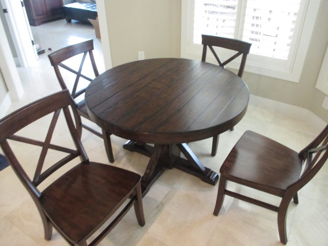 Pottery Barn Benchwright Dining Table 4 Chairs Fine Resale Of Florida